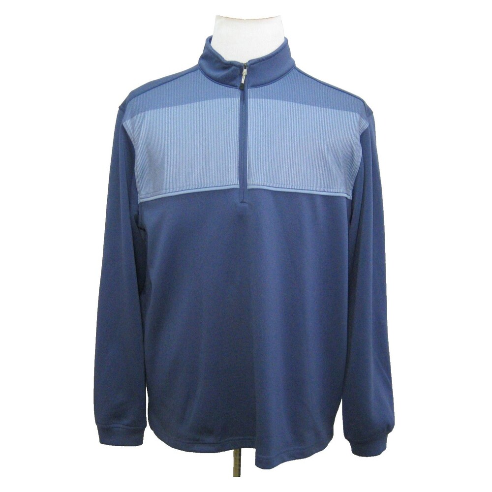Bolle Sweatshirt Men's Large Blue Long Sleeve Athletic 1/4 Zip Sports Golf Shirt